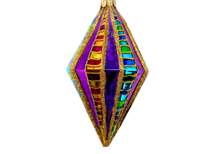 Large High Stakes Diamond Glass Ornament