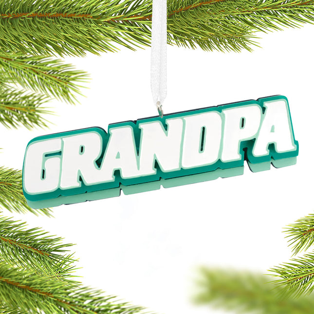 custom hallmark grandpa christmas ornament – Christmas ornament, holiday tree decoration or gift