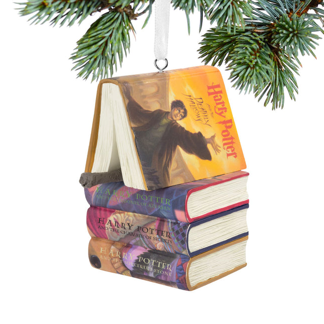 keepsake hallmark harry potter books and wand christmas ornament – Christmas ornament, holiday tree decoration or gift