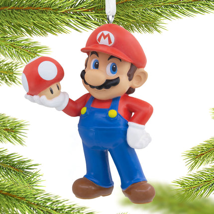engraved hallmark personalized mario with mushroom christmas ornament – Christmas ornament, holiday tree decoration or gift