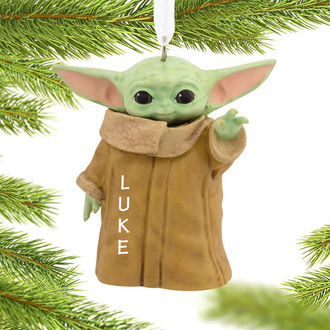 holiday hallmark personalized baby yoda the child standing christmas ornament – Christmas ornament, holiday tree decoration o