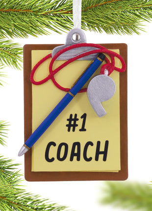 Hallmark #1 Coach Clipboard Ornament  by HALLMARK Ornament