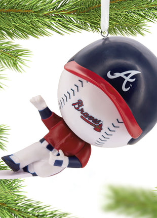MLB Bouncing Buddy Sliding Atlanta Braves Ornament  by HALLMARK Ornament