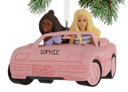 engraved barbie in car christmas ornament – Christmas ornament, holiday tree decoration or gift