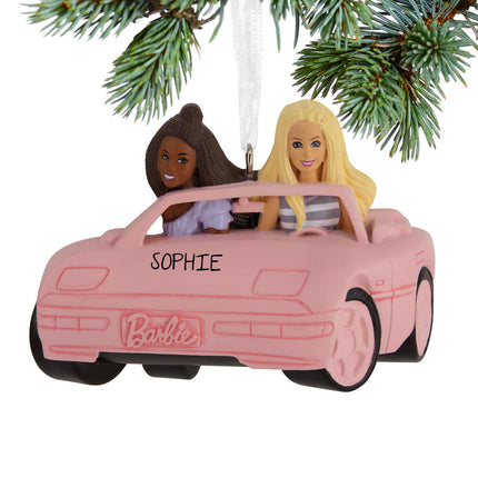 engraved barbie in car christmas ornament – Christmas ornament, holiday tree decoration or gift