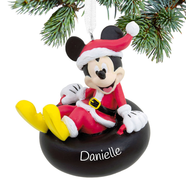 decorative personalized hallmark disney mickey mouse on tube christmas ornament – Christmas ornament, holiday tree decoration