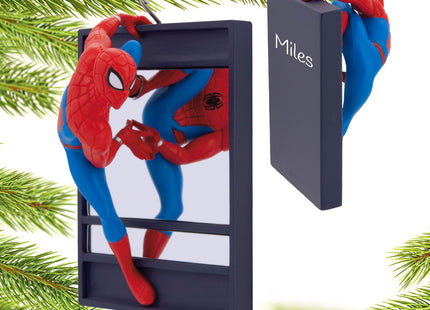 custom personalized hallmark spiderman on window christmas ornament – Christmas ornament, holiday tree decoration or gift