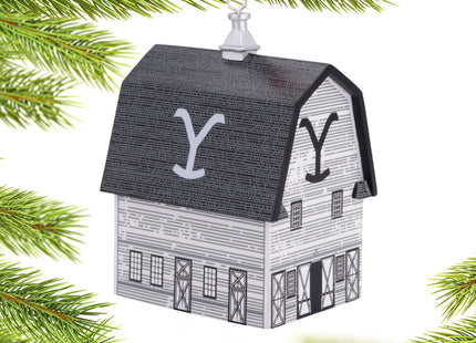holiday personalized hallmark yellowstone barn christmas ornament – Christmas ornament, holiday tree decoration or gift