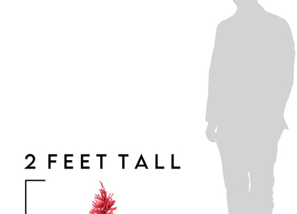 2' Pre-Lit Red Burlap Base Christmas Tree