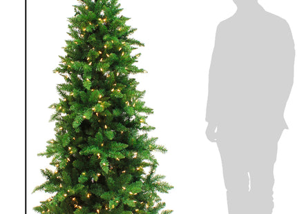 Prelit Slim Pencil Spruce Christmas Tree with Warm White Lights