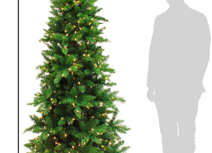 Prelit Slim Pencil Spruce Christmas Tree with Warm White Lights
