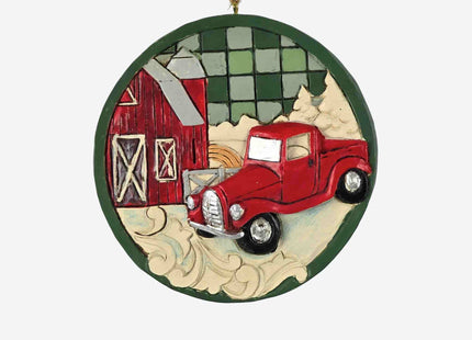 Highland Glen Red Truck Christmas Ornament