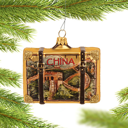 personalized personalized china travel suitcase christmas ornament – Christmas ornament, holiday tree decoration or gift