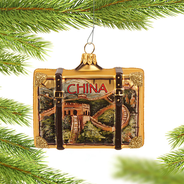 personalized personalized china travel suitcase christmas ornament – Christmas ornament, holiday tree decoration or gift
