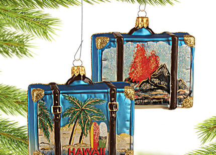 keepsake personalized hawaii travel suitcase christmas ornament – Christmas ornament, holiday tree decoration or gift