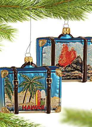 Hawaii Travel Suitcase Ornament  by IMPULS Ornament
