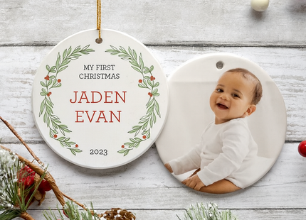My First Christmas Photo Christmas Ornament