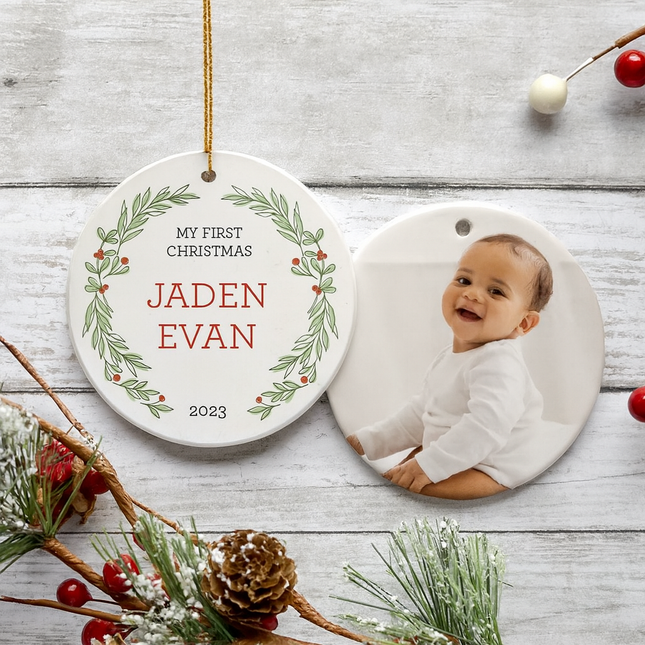 My First Christmas Photo Christmas Ornament