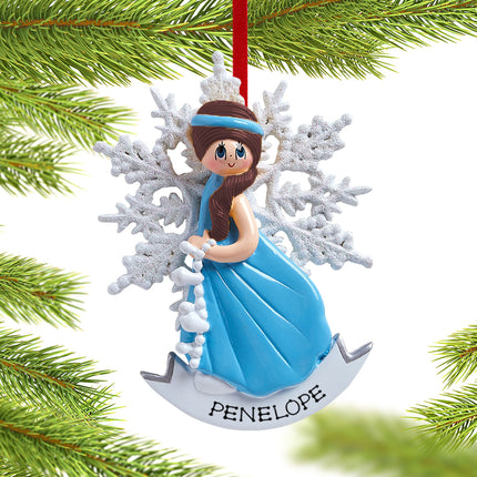 custom personalized snow princess christmas ornament – Christmas ornament, holiday tree decoration or gift