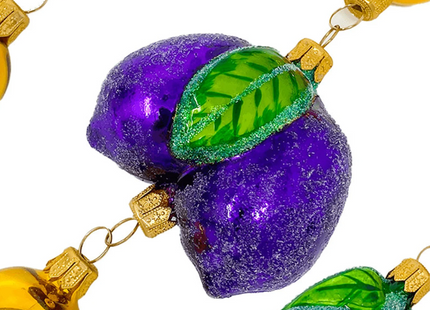 Italian Plum Cluster Glass Tree Garland