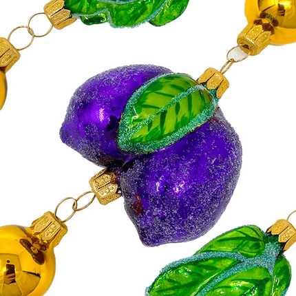 Italian Plum Cluster Glass Tree Garland