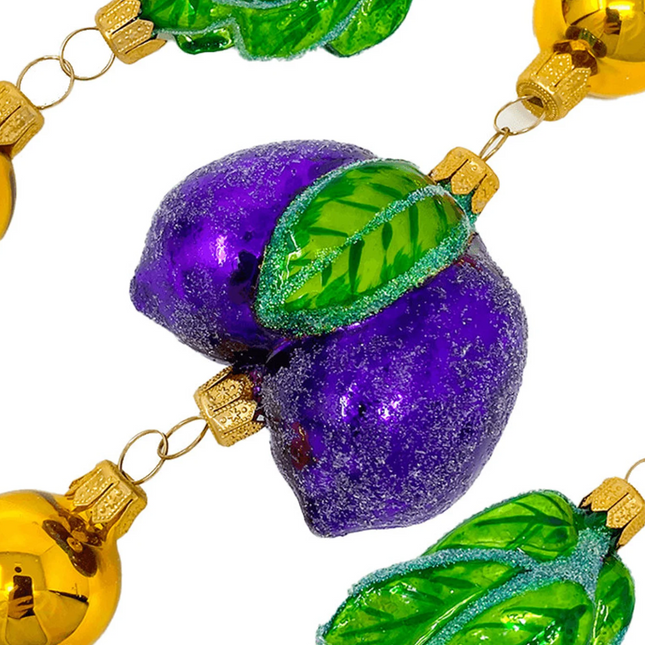 Italian Plum Cluster Glass Tree Garland