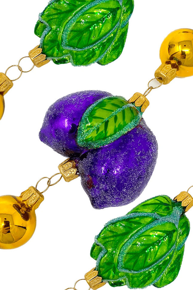 Italian Plum Cluster Glass Tree Garland