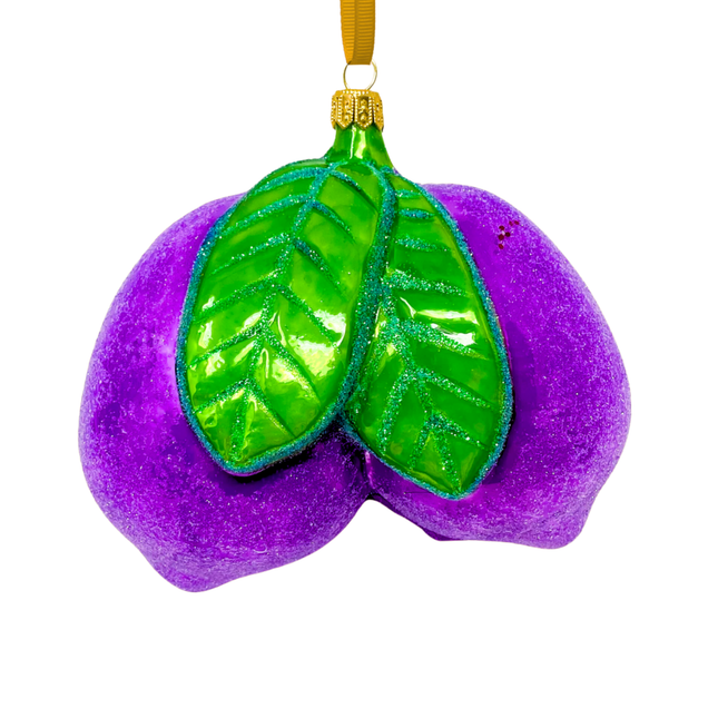 Amalfi Plum Cluster Polish Glass Ornament