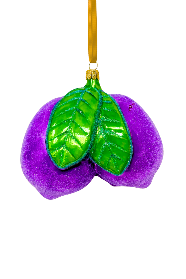 Amalfi Plum Cluster Polish Glass Ornament
