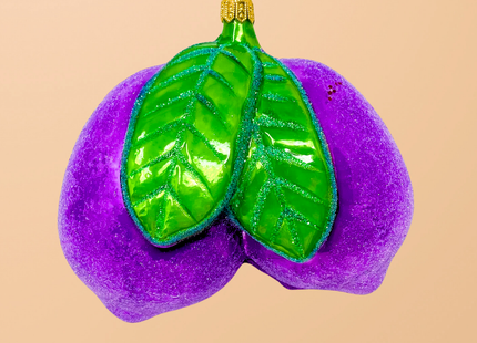 Amalfi Plum Cluster Polish Glass Ornament