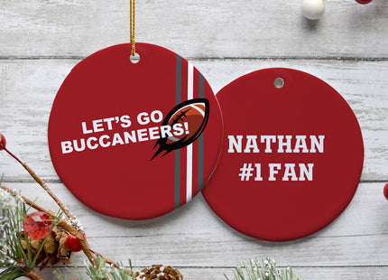 personalized personalized let's go buccaneers! christmas ornament – Christmas ornament, holiday tree decoration or gift