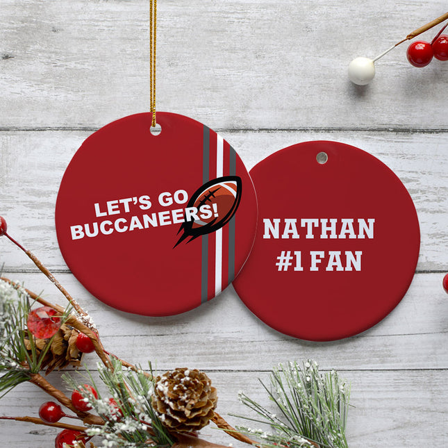 personalized personalized let's go buccaneers! christmas ornament – Christmas ornament, holiday tree decoration or gift