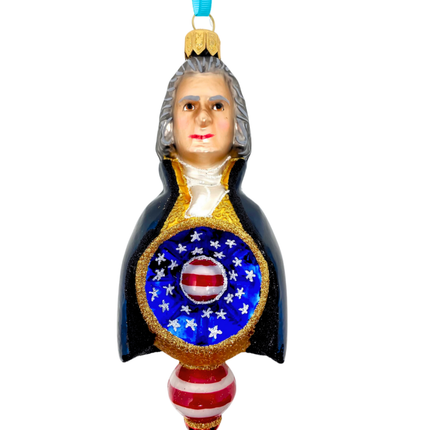 Thomas Jefferson Reflector Glass Ornament