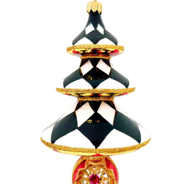 Jubilee Tree Reflector Glass Ornament
