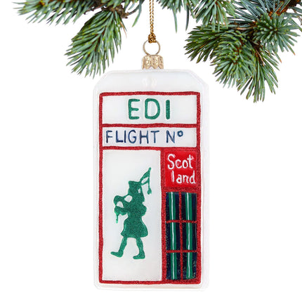 Edinburgh, Scotland Luggage Tag Christmas Ornament