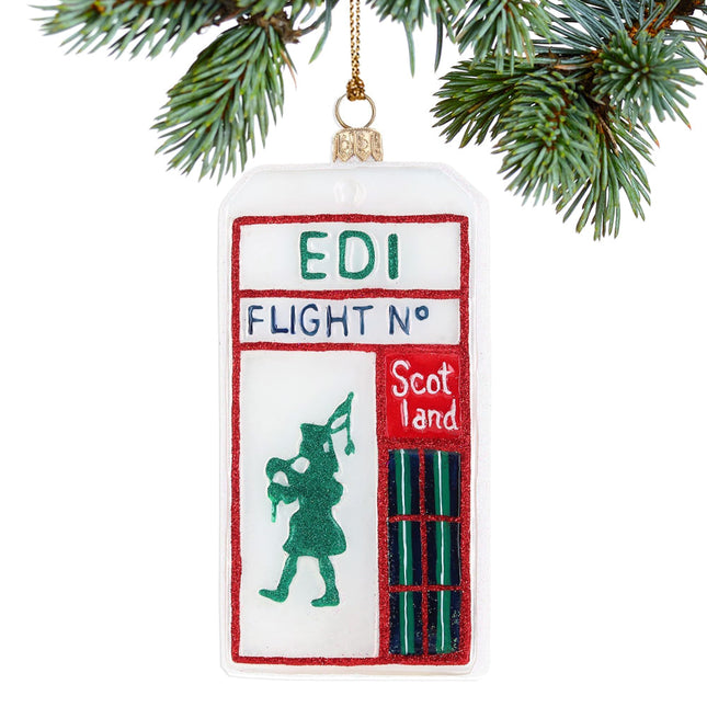 Edinburgh, Scotland Luggage Tag Christmas Ornament