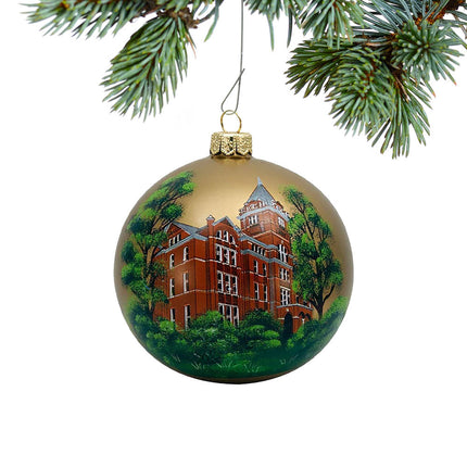 Georgia Tech Campus Round Ball Glass Christmas Ornament