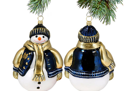 engraved glass notre dame collegiate chubby snowman christmas ornament – Christmas ornament, holiday tree decoration or gift