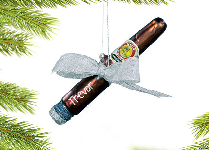 custom personalized cigar christmas ornament – Christmas ornament, holiday tree decoration or gift