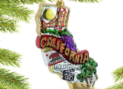 decorative personalized california christmas ornament – Christmas ornament, holiday tree decoration or gift