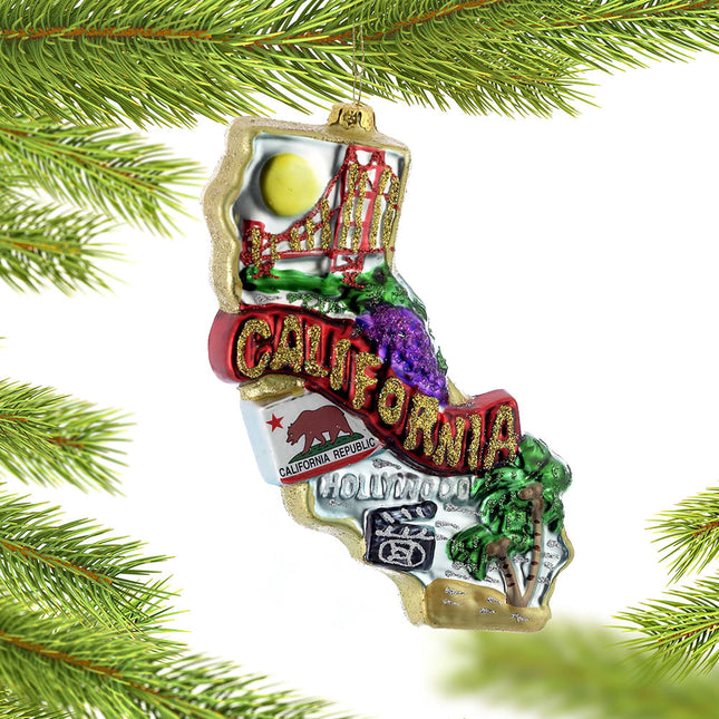 decorative personalized california christmas ornament – Christmas ornament, holiday tree decoration or gift