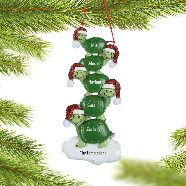 Turtle Family of 5 Ornament