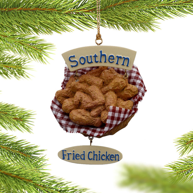 engraved personalized fried chicken christmas ornament – Christmas ornament, holiday tree decoration or gift