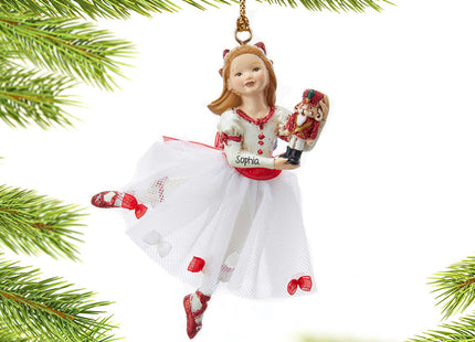 decorative personalized clara with her nutcracker christmas ornament – Christmas ornament, holiday tree decoration or gift