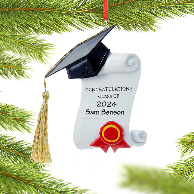 holiday personalized graduation diploma christmas ornament – Christmas ornament, holiday tree decoration or gift