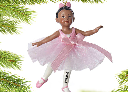 decorative personalized little ballerina christmas ornament – Christmas ornament, holiday tree decoration or gift