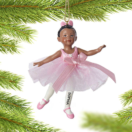 decorative personalized little ballerina christmas ornament – Christmas ornament, holiday tree decoration or gift