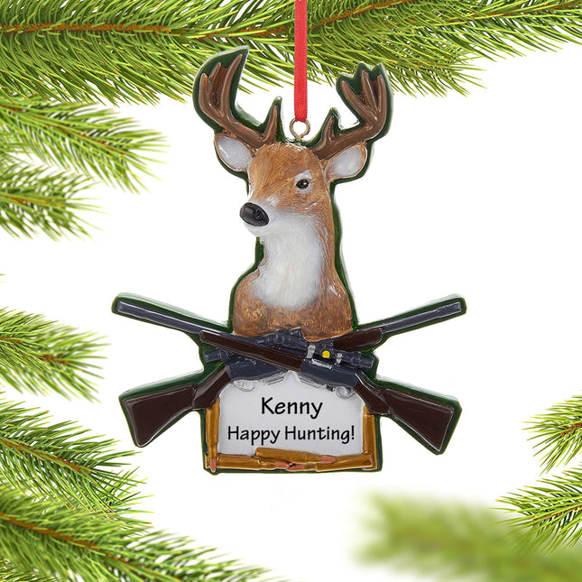 keepsake personalized deer hunting rifles christmas ornament – Christmas ornament, holiday tree decoration or gift