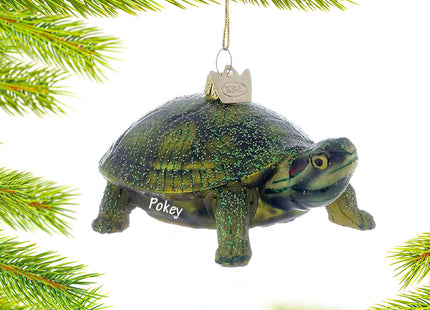 decorative personalized land turtle christmas ornament – Christmas ornament, holiday tree decoration or gift