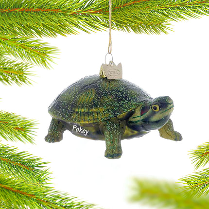 decorative personalized land turtle christmas ornament – Christmas ornament, holiday tree decoration or gift